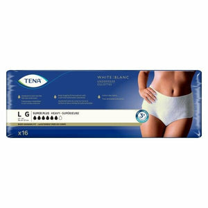 TENA Super Plus Incontinence Underwear for Women, Heavy Absorbency, Large, 16 count package back