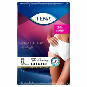 TENA Super Plus Incontinence Underwear for Women, Heavy Absorbency, X-Large, 14 count - package front