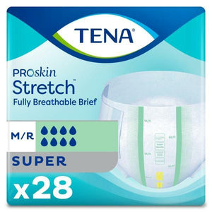 TENA ProSkin Stretch Super Incontinence Brief Unisex Medium-Regular packaging