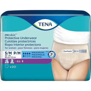  TENA ProSkin Protective Underwear for Women; disposable underwear for urinary incontinence / bladder leak protection in Small / Medium