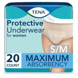  TENA ProSkin Protective Underwear for Women; disposable underwear for urinary incontinence / bladder leak protection in Small-Medium