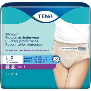  TENA ProSkin Protective Underwear for Women; disposable underwear for urinary incontinence / bladder leak protection in Large