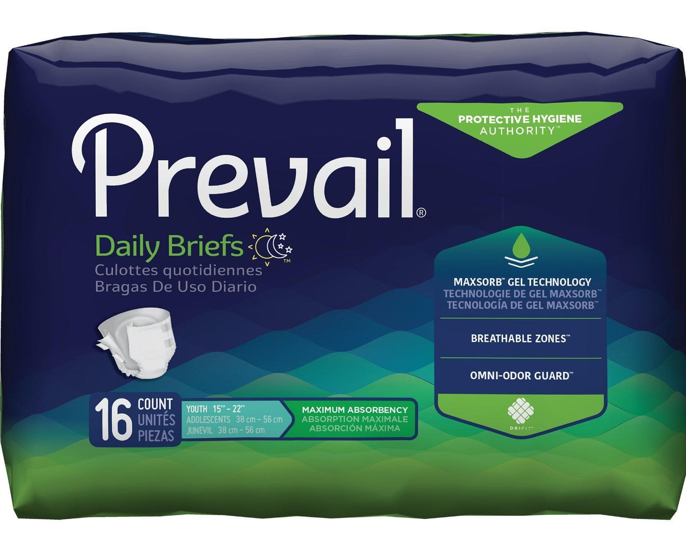 Adult diapers for incontinence for big kids - Prevail Youth / Small Size  Briefs fit smallest wearers –