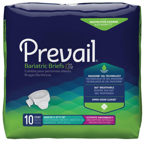 Prevail Specialty Sized Briefs - Bariatric Adult Diapers - B size fits up to 100" waist package front