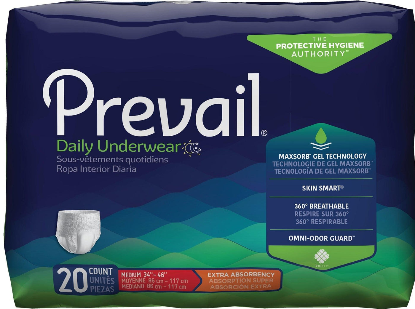 Prevail For Women Daily Disposable Underwear Female X-Large