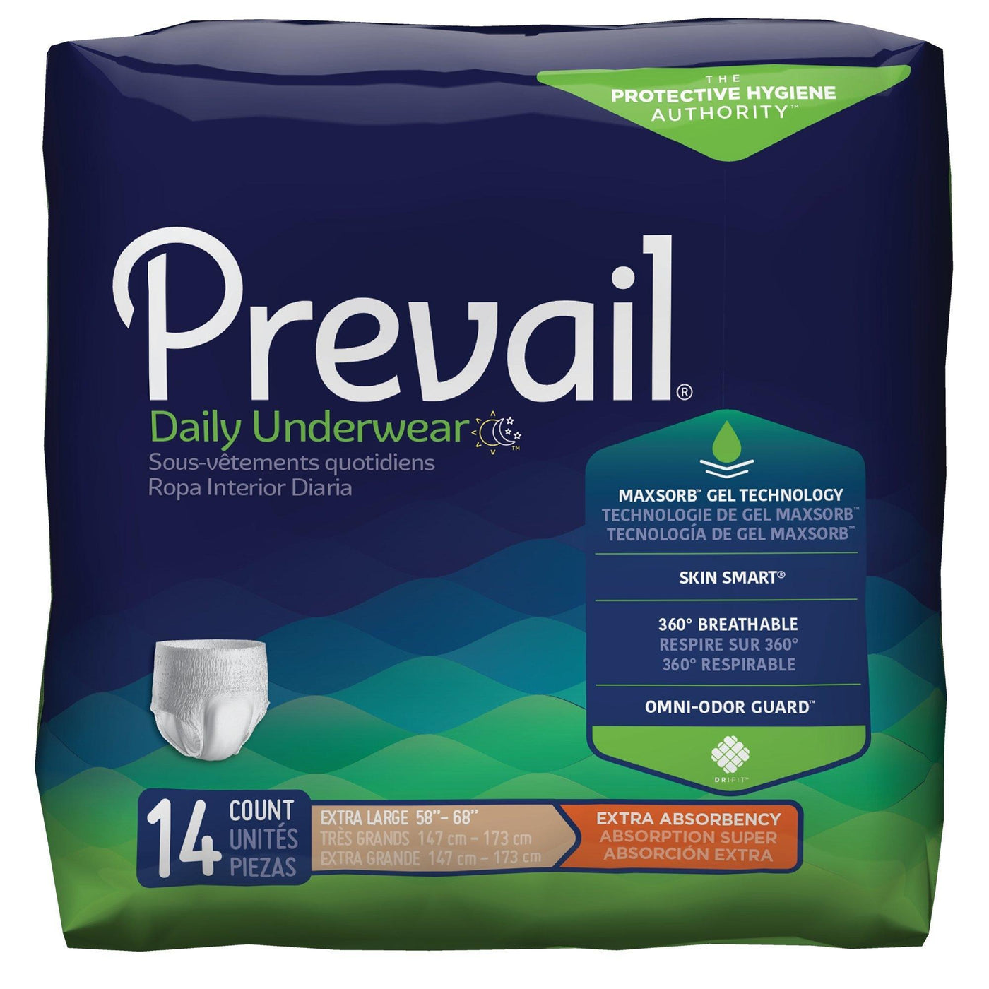 Prevail Per-Fit Daily Protective Underwear, Unisex Adult  Disposable Adult Diaper for Men & Women, Extra Absorbency, Medium, 80 Count  (4 Packs of 20) : Health & Household