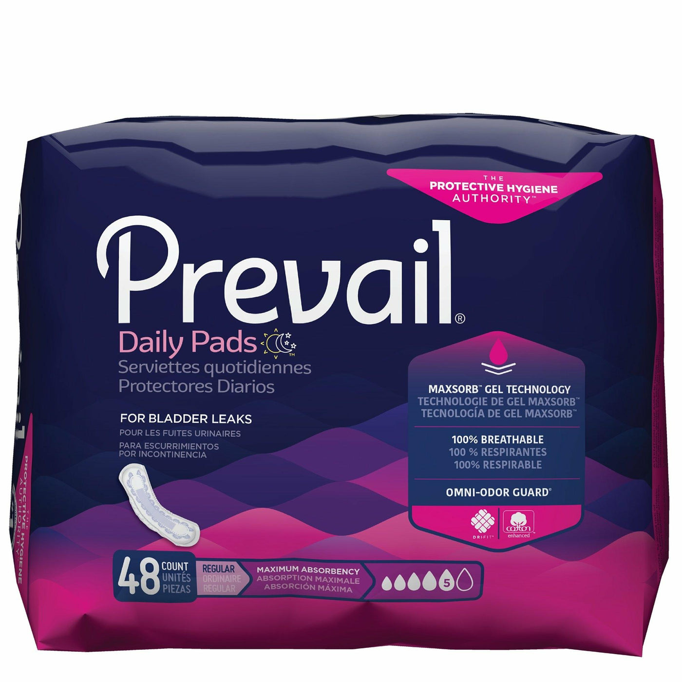 Incontinence Pads  Prevail Bladder Control Pads for Women for moderate to  overnight bladder leak protection –