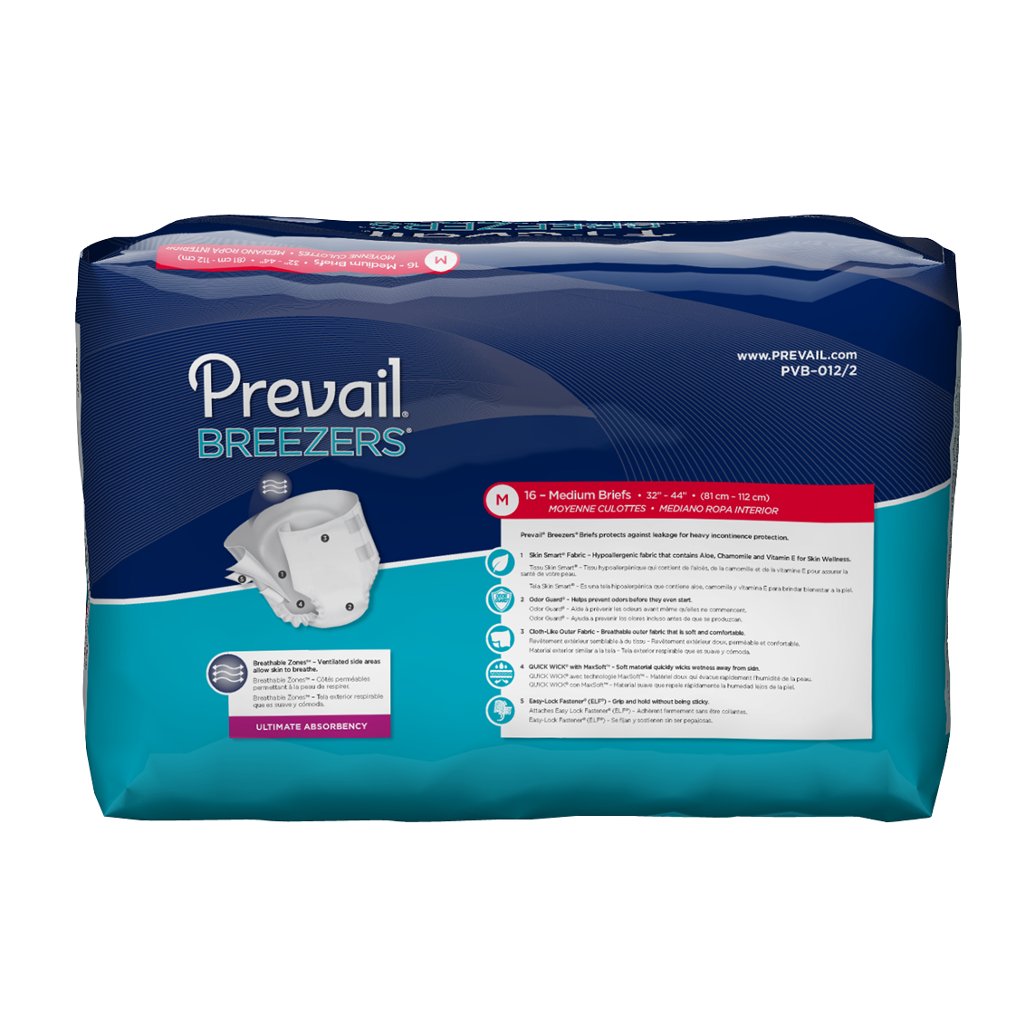 Prevail Extra Absorbency Underwear, Medium, 20-Count (Pack of 4