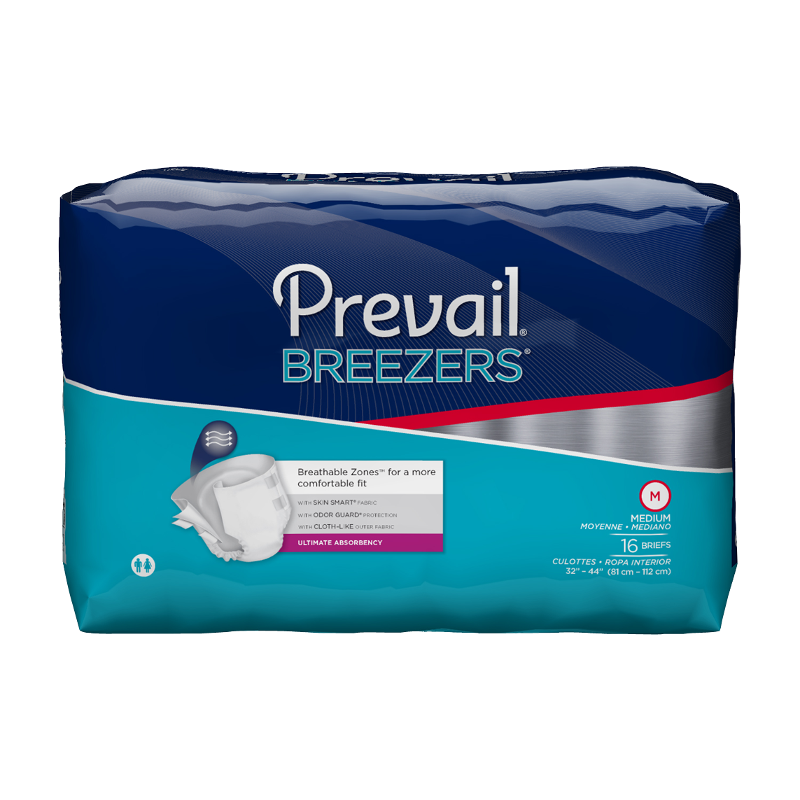 Prevail Air Plus Daily Brief - Size 1 - Breathability - Ultimate Absorbency  - 20 Count