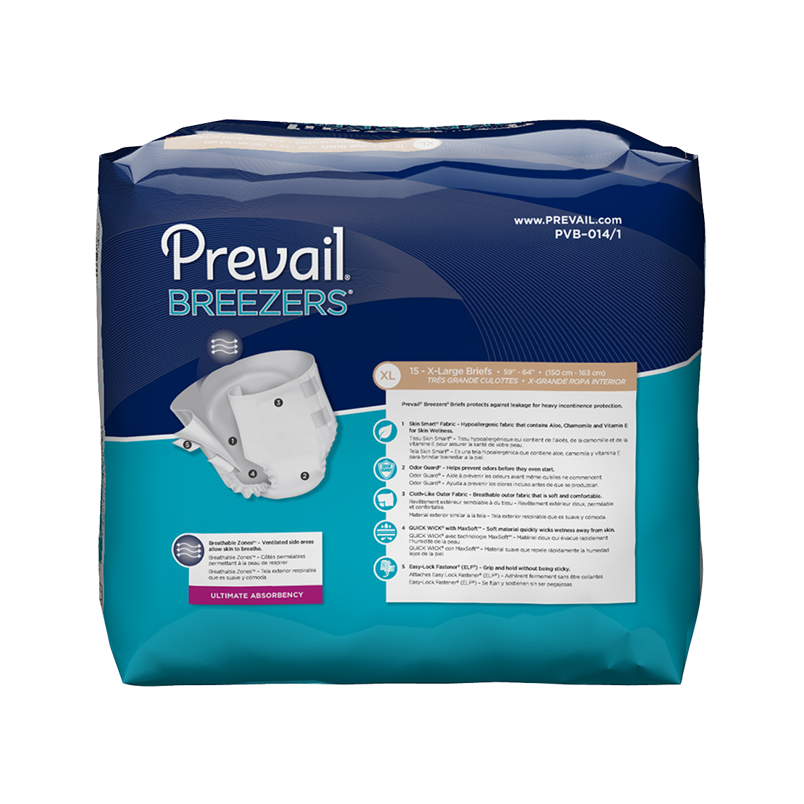 Prevail Pull On Absorbent Underwear Moderate Absorbency X-Large