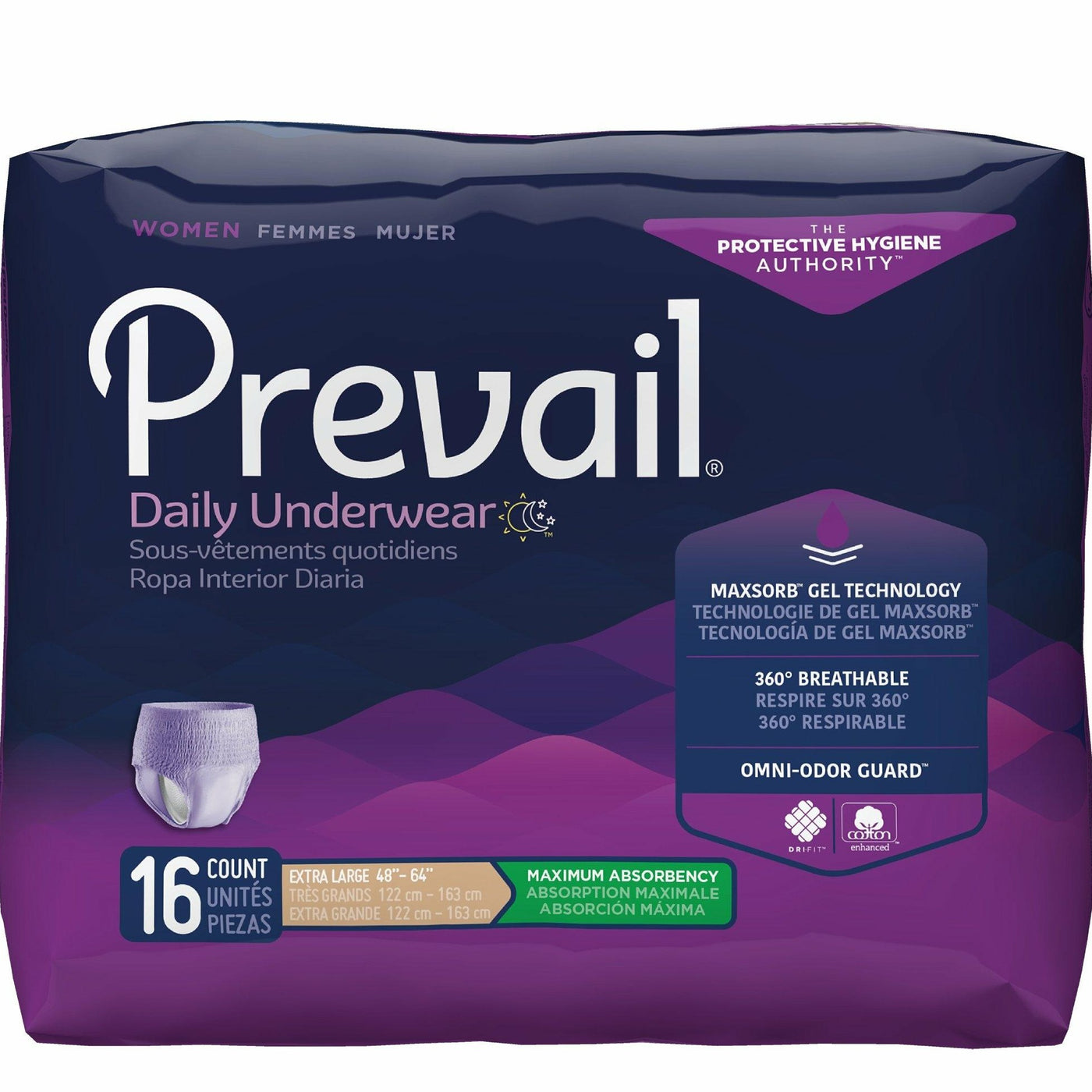  Prevail Daily Protective Underwear, Unisex Disposable Adult  Diaper, Maximum Absorbency, Small/Medium, 72 Count (4 Packs of 18) : Health  & Household