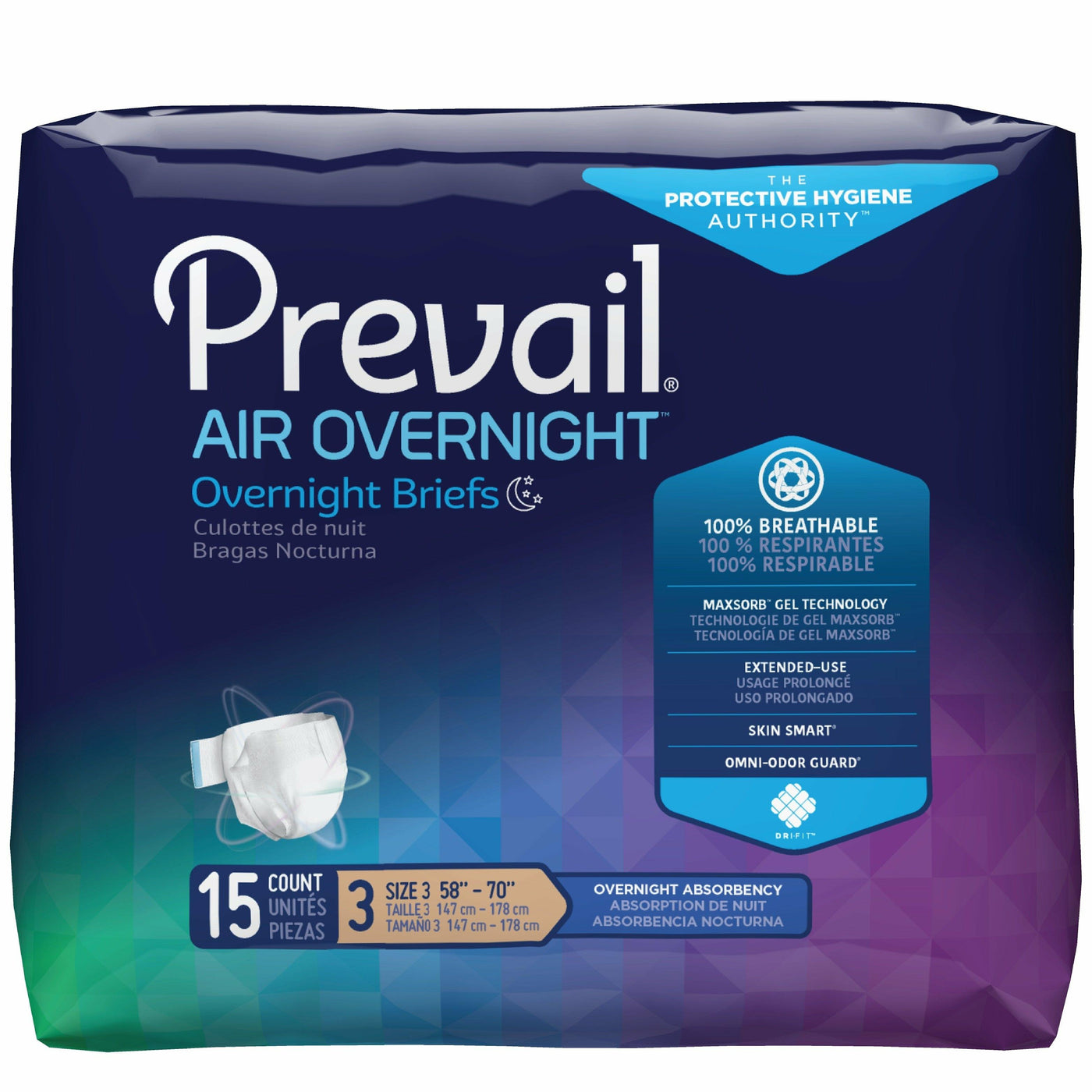 Adult diaper for incontinence  Prevail AIR Overnight Briefs - Adult  Diapers for Extended Use –