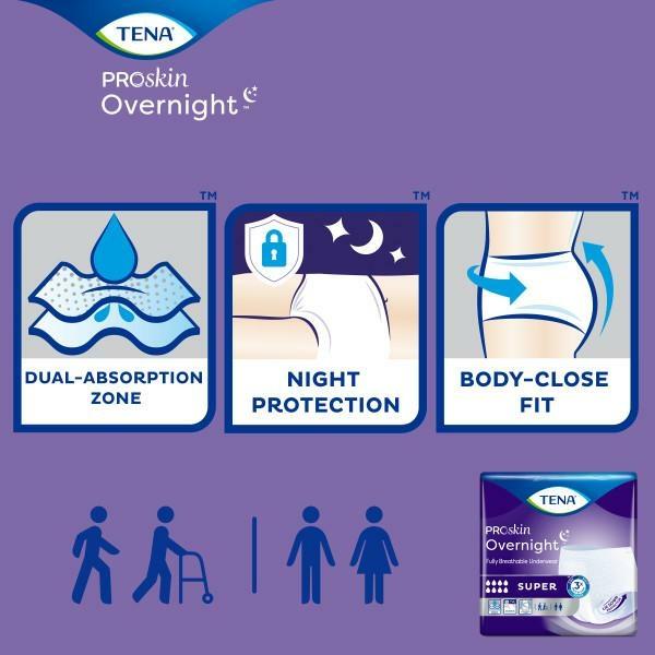 Tena ProSkin Stretch Night Incontinence Briefs, L/XL, 12 Count - 1 ea