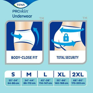 TENA Plus Protective disposable Underwear - with ConfioAir® Breathable Technology for moderate to heavy bladder leakage protection  with body close fit