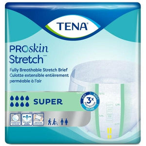 TENA ProSkin Stretch Super Briefs  all sizes, packaging front