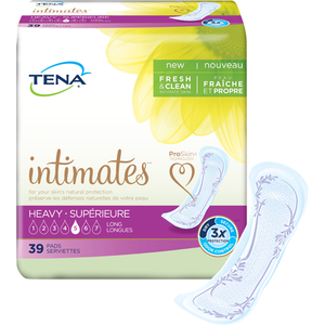 TENA Intimates bladder control pads: Maximum (previously Heavy) Long packaging with product illustration - disposable bladder leak protection pads designed for women, 39 pack