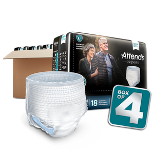 Attends Premier Overnight Protection Disposable Incontinence Underwear in Medium sold by the case