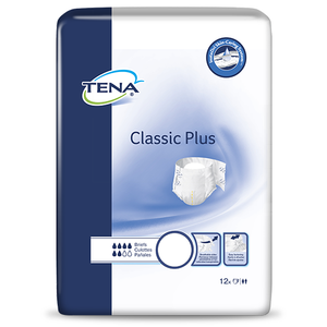TENA Classic Plus adult disposable incontinence diapers - front packaging